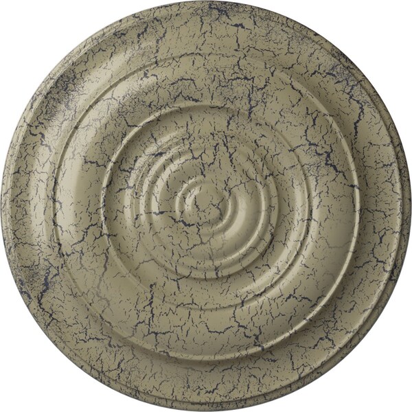 Ekena Millwork Niobe Ceiling Medallion (Fits Canopies up to 8 5/8"), 18"OD x 1 1/2"P, Castle Stone Crackle CM18NICSC - main